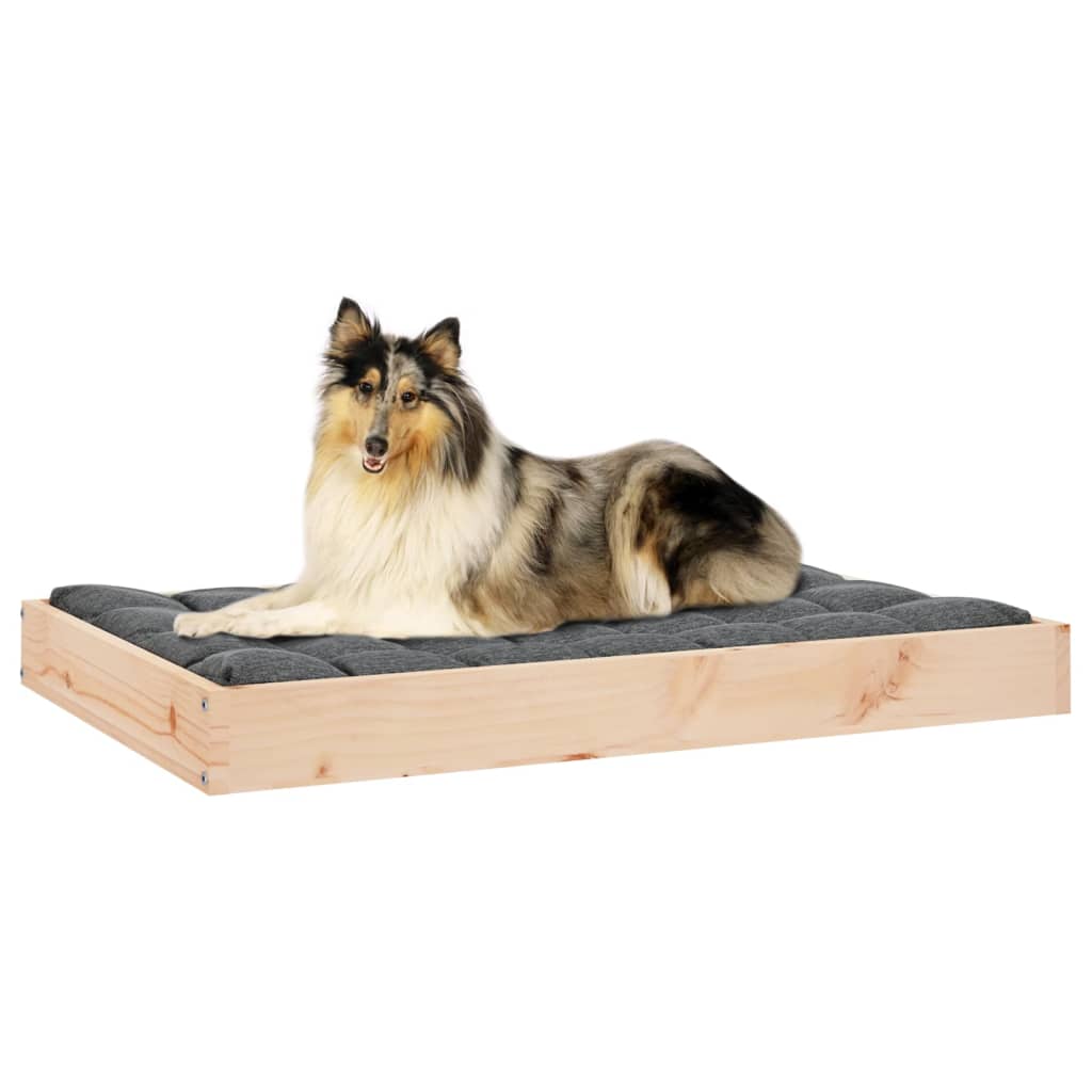 Panier pour chien 91,5x64x9 cm en bois de pin massif