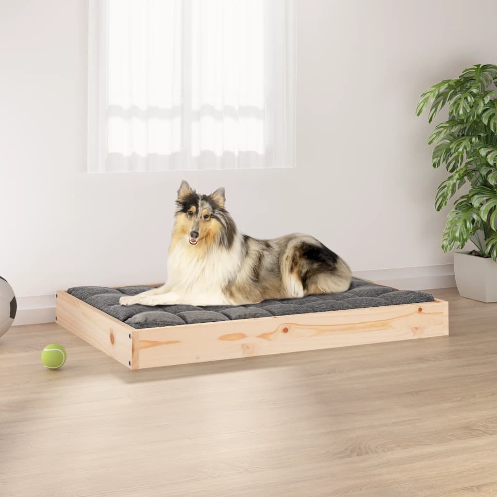 Panier pour chien 91,5x64x9 cm en bois de pin massif