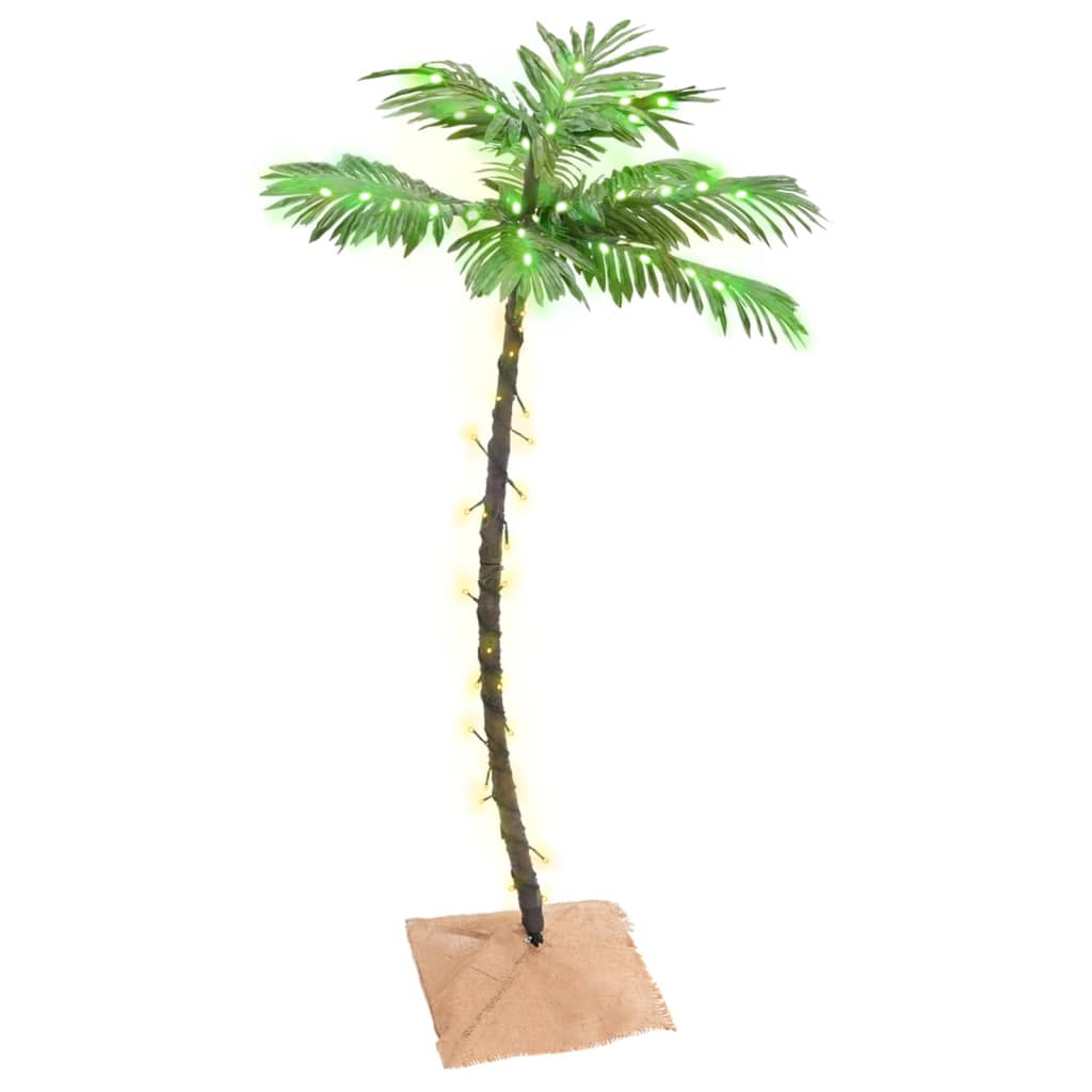 Palmier artificiel LED blanc chaud 72 LED 120 cm