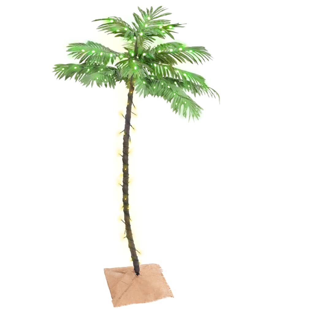 Artificial palm tree with 88 warm white LEDs, 150 cm