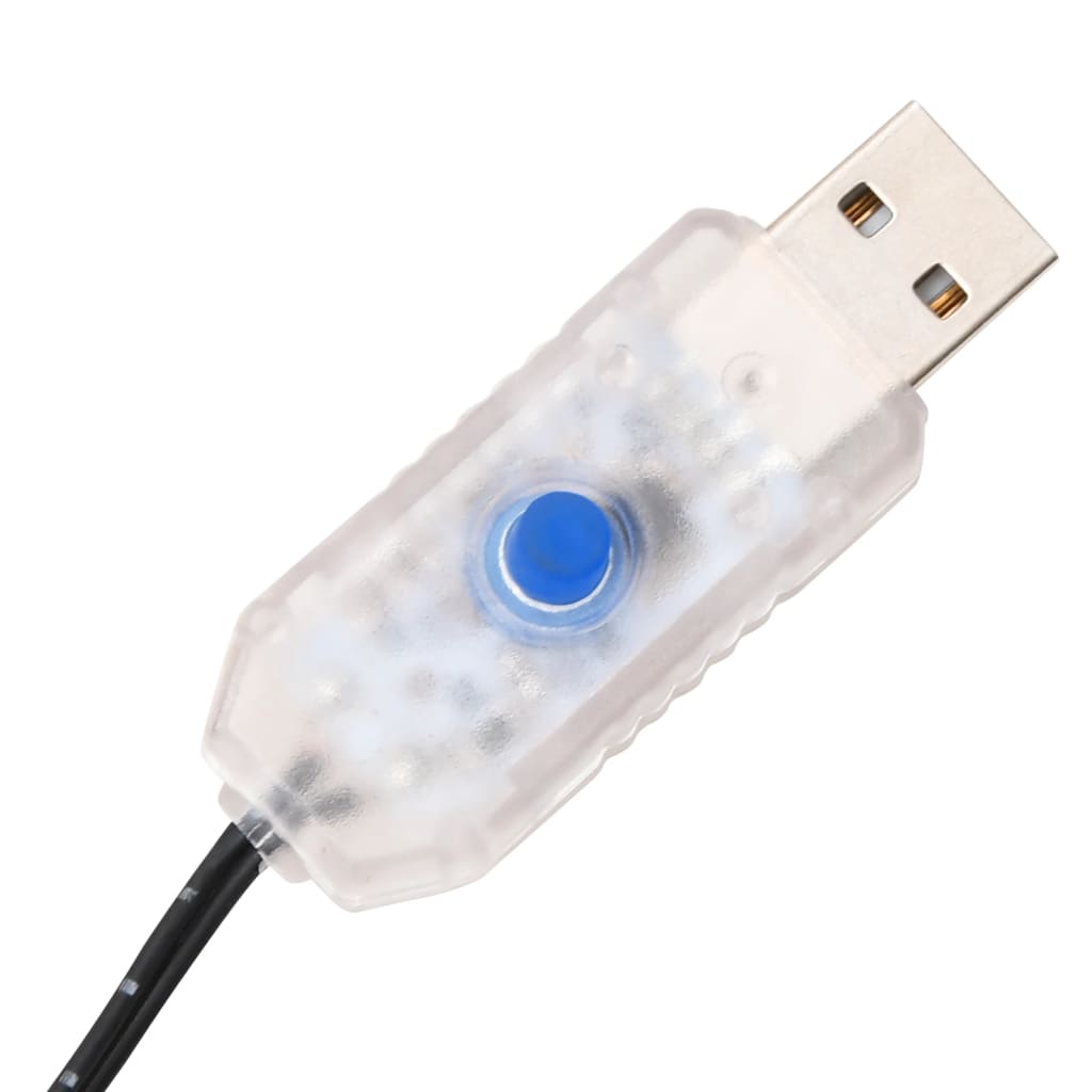 Palmier artificiel avec 136 LED blanc chaud 220 cm