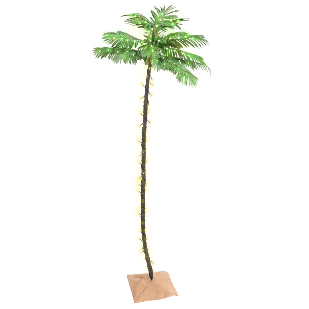 Artificial palm tree with 192 LEDs warm white 300 cm