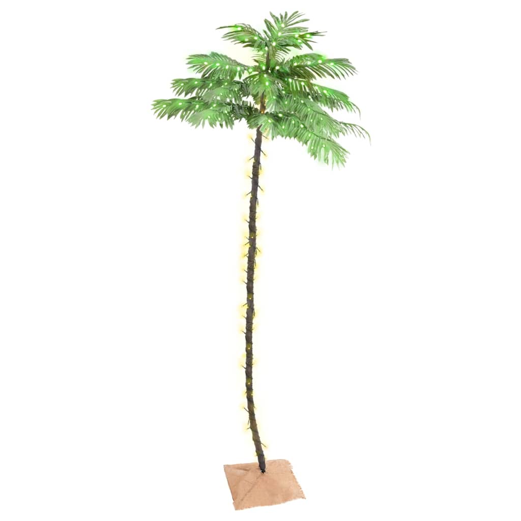 Artificial palm tree with 252 LEDs warm white 400 cm