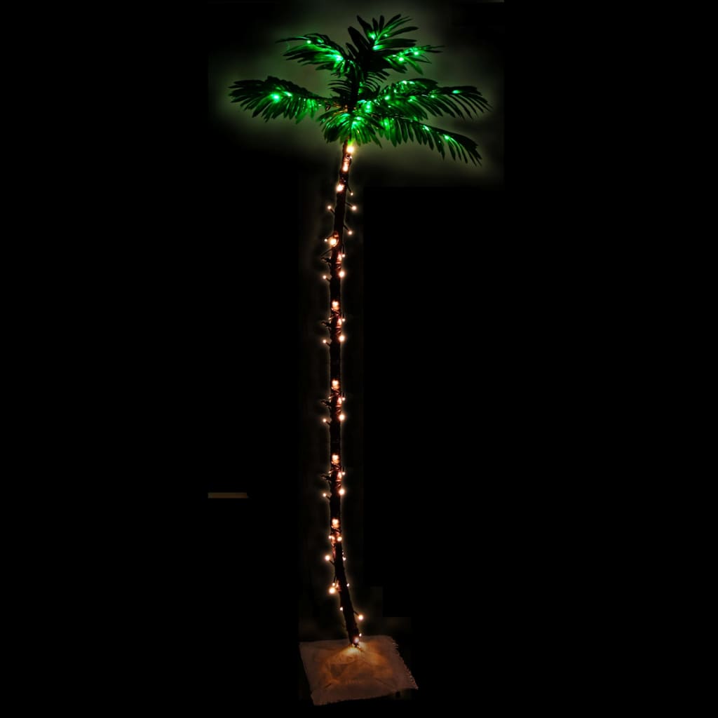 Artificial palm tree with 252 LEDs warm white 400 cm