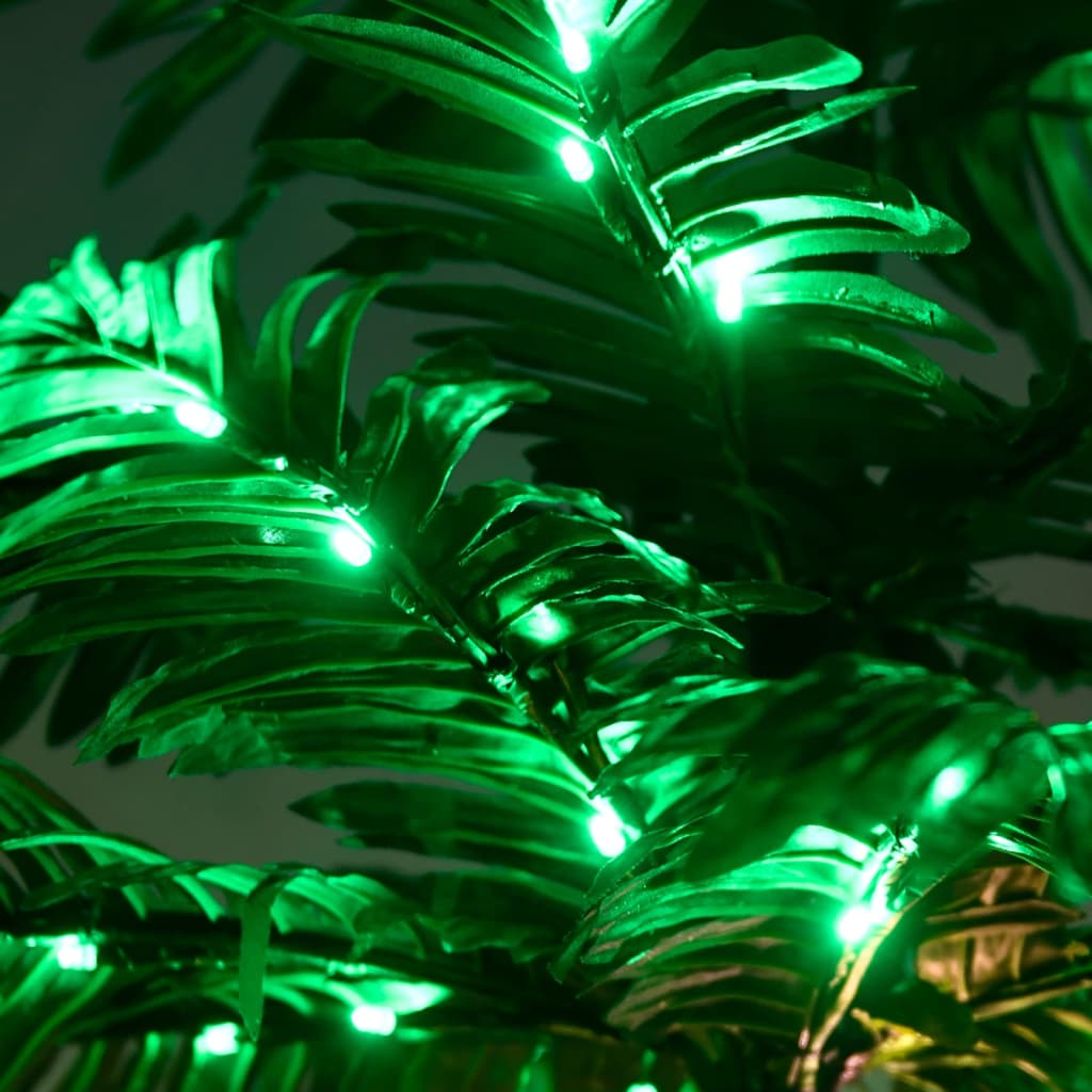 Artificial palm tree with 252 LEDs warm white 400 cm