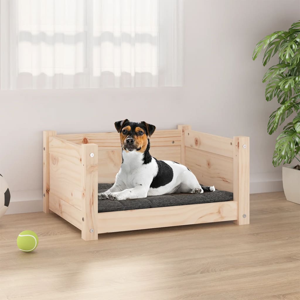 Dog bed 55.5x45.5x28 cm solid pine wood
