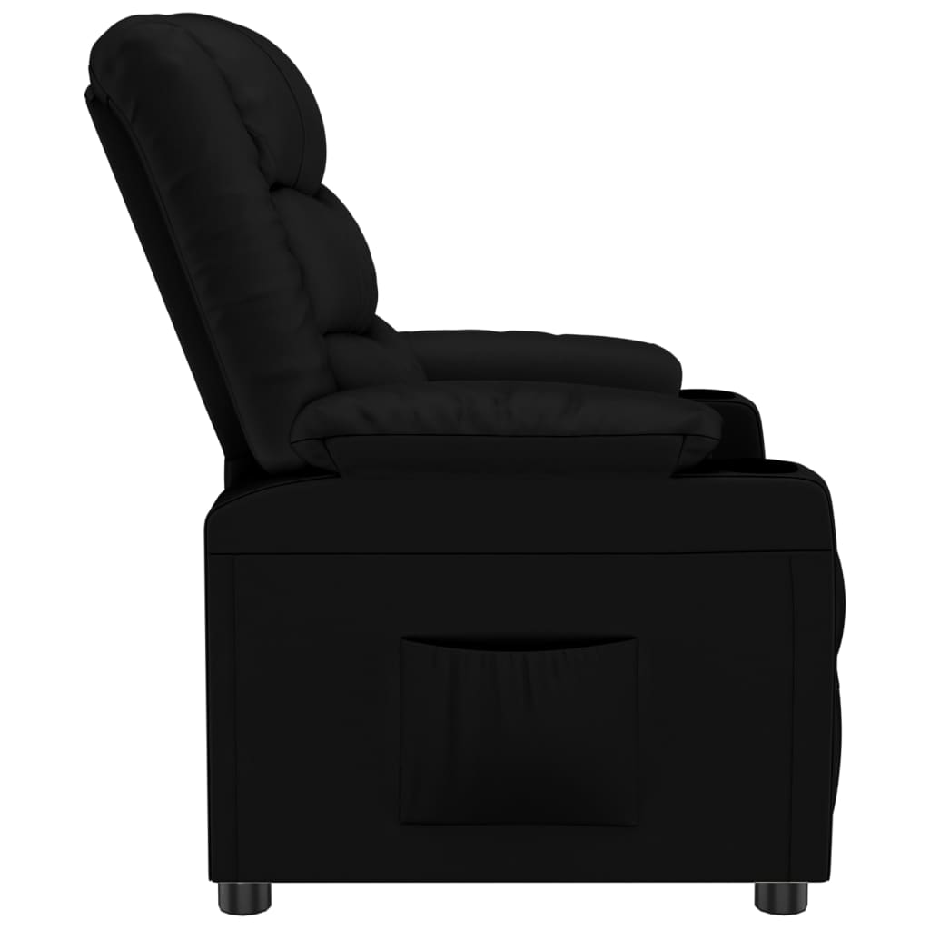 Fauteuil de relaxation simili cuir noir