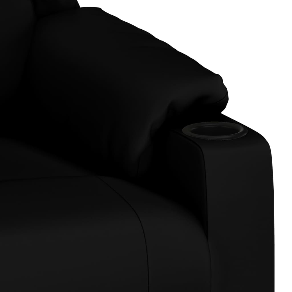 Fauteuil de relaxation simili cuir noir