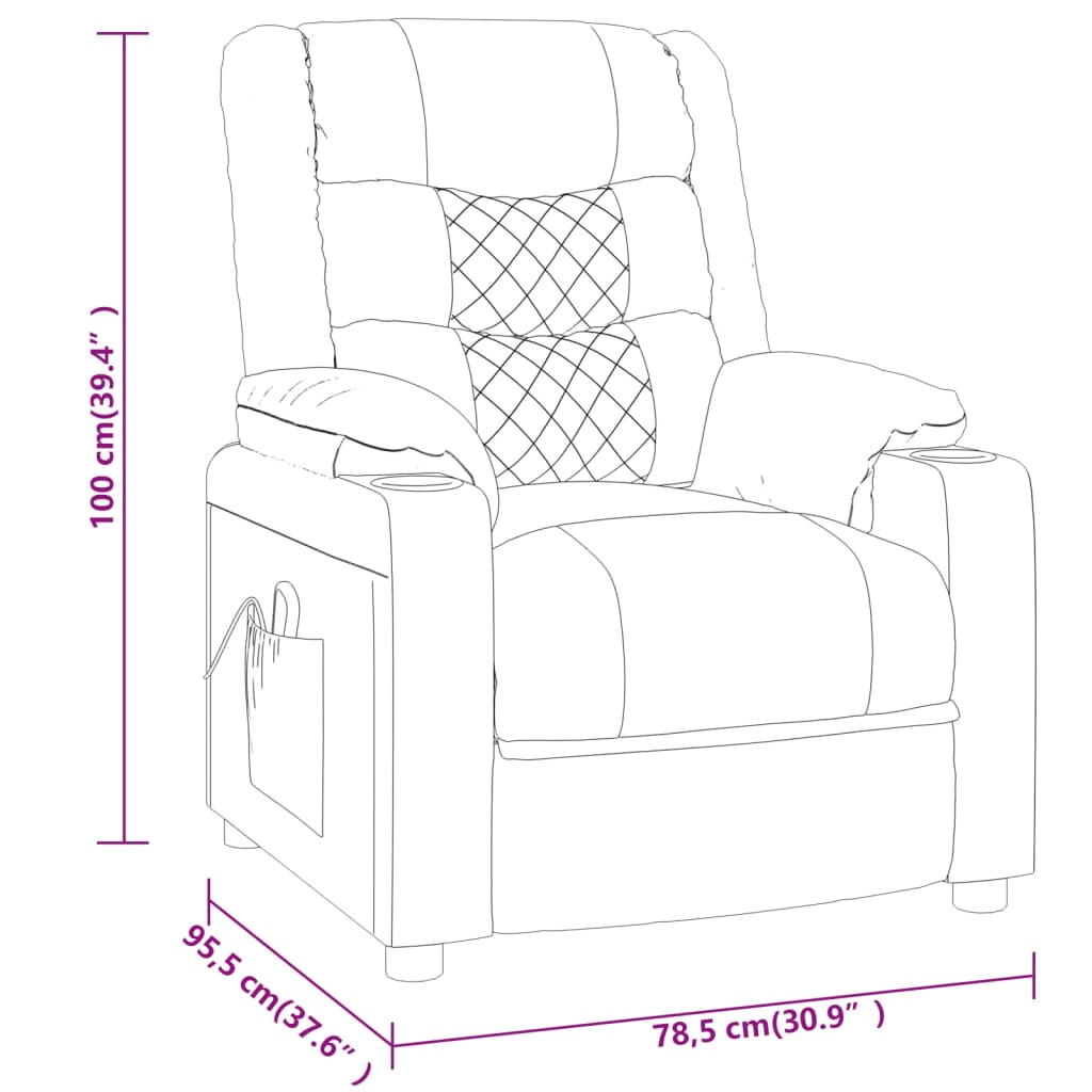 Fauteuil de relaxation simili cuir noir