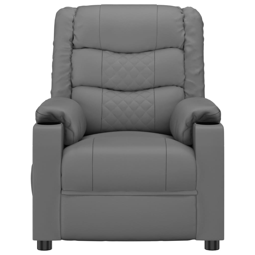 Relaxsessel Grau Kunstleder
