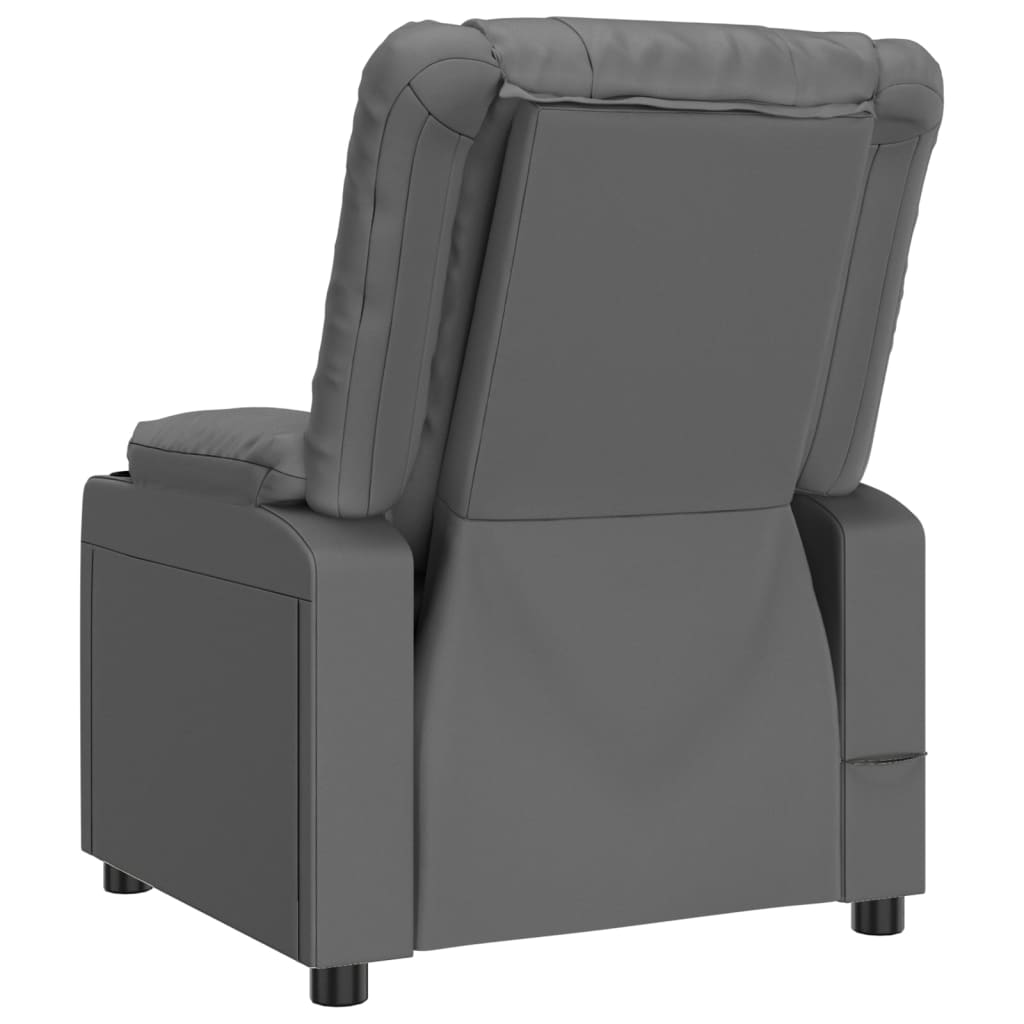 Relaxsessel Grau Kunstleder