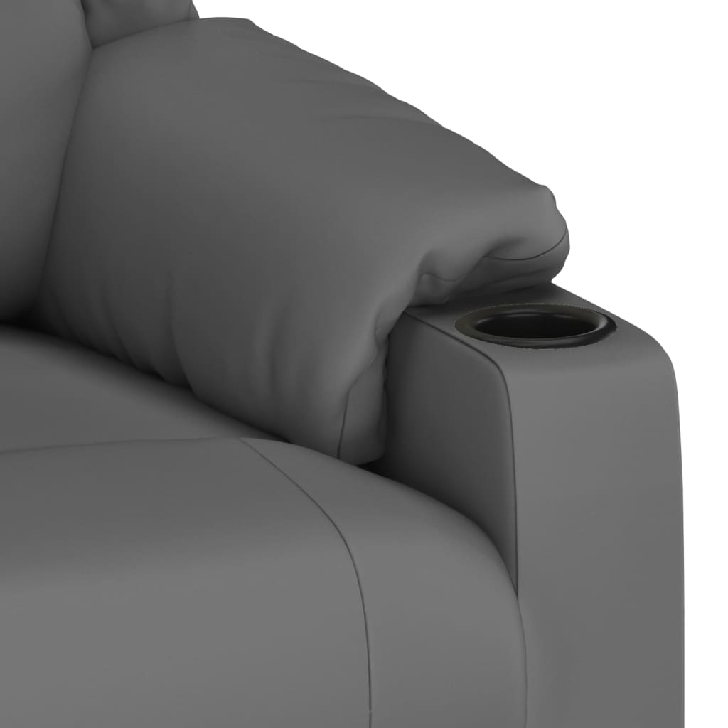 Relaxsessel Grau Kunstleder