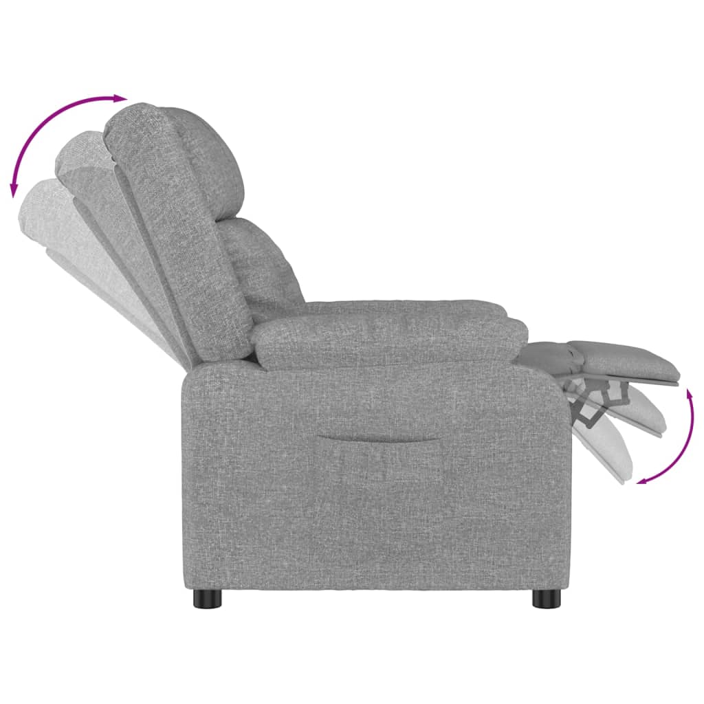 Relaxsessel Hellgrau Stoff