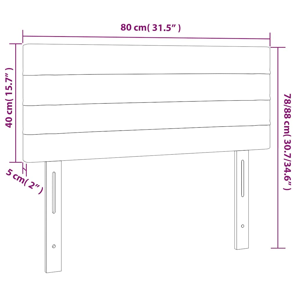 Kopfteil Creme 80x5x78/88 cm Stoff