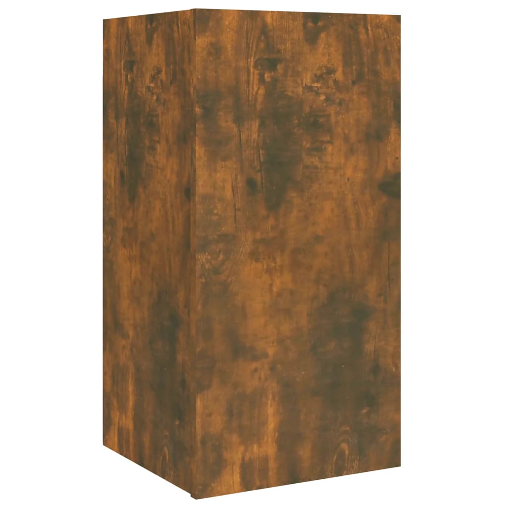 Ensemble de meubles TV 4 pièces en bois de chêne fumé
