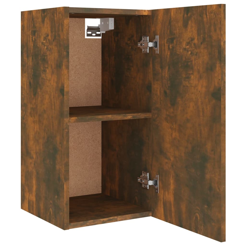 Ensemble de meubles TV 4 pièces en bois de chêne fumé