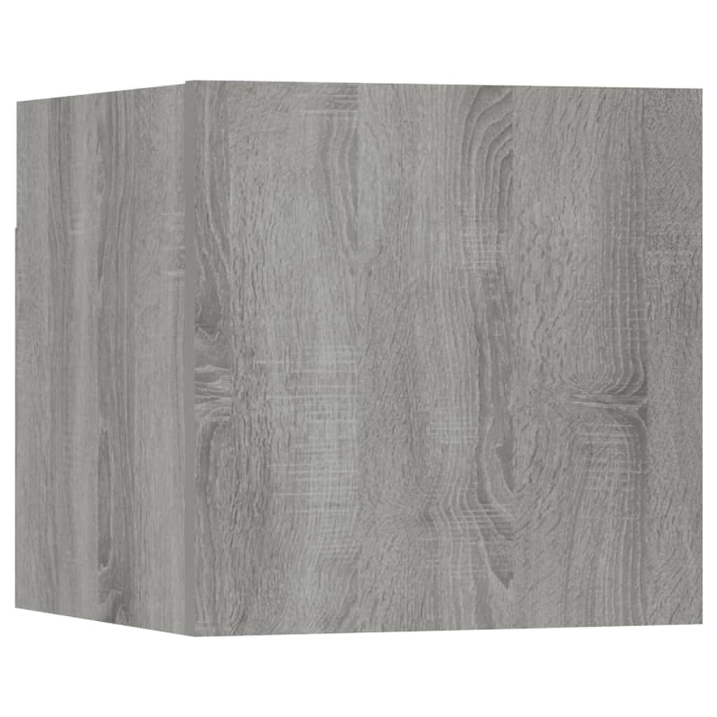 10-tlg. TV-Schrank-Set Grau Sonoma Holzwerkstoff