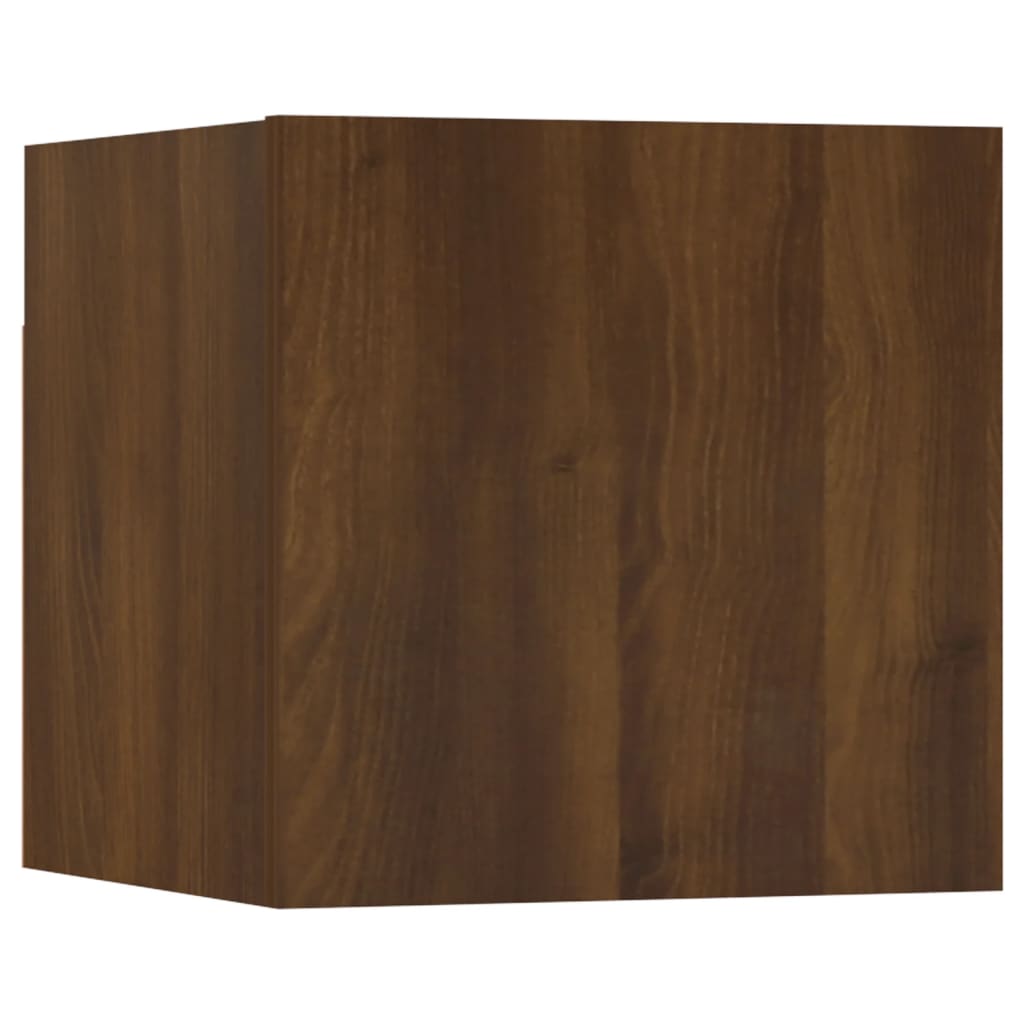 TV-Wandschränke 8 Stk. Braun Eichen-Optik 30,5x30x30 cm
