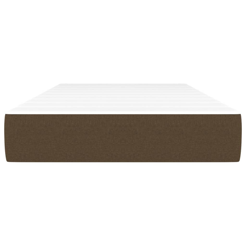 Matelas à ressorts ensachés marron foncé 80x200x20 cm tissu
