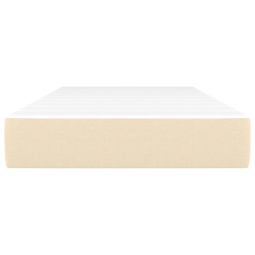 Pocket spring mattress cream 80x200x20 cm fabric