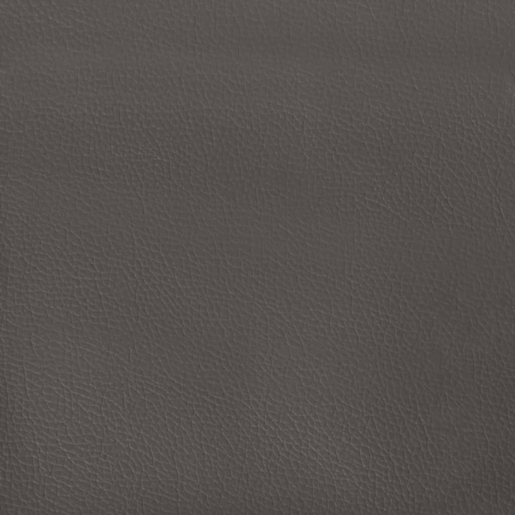 Pocket spring mattress grey 80x200x20 cm artificial leather