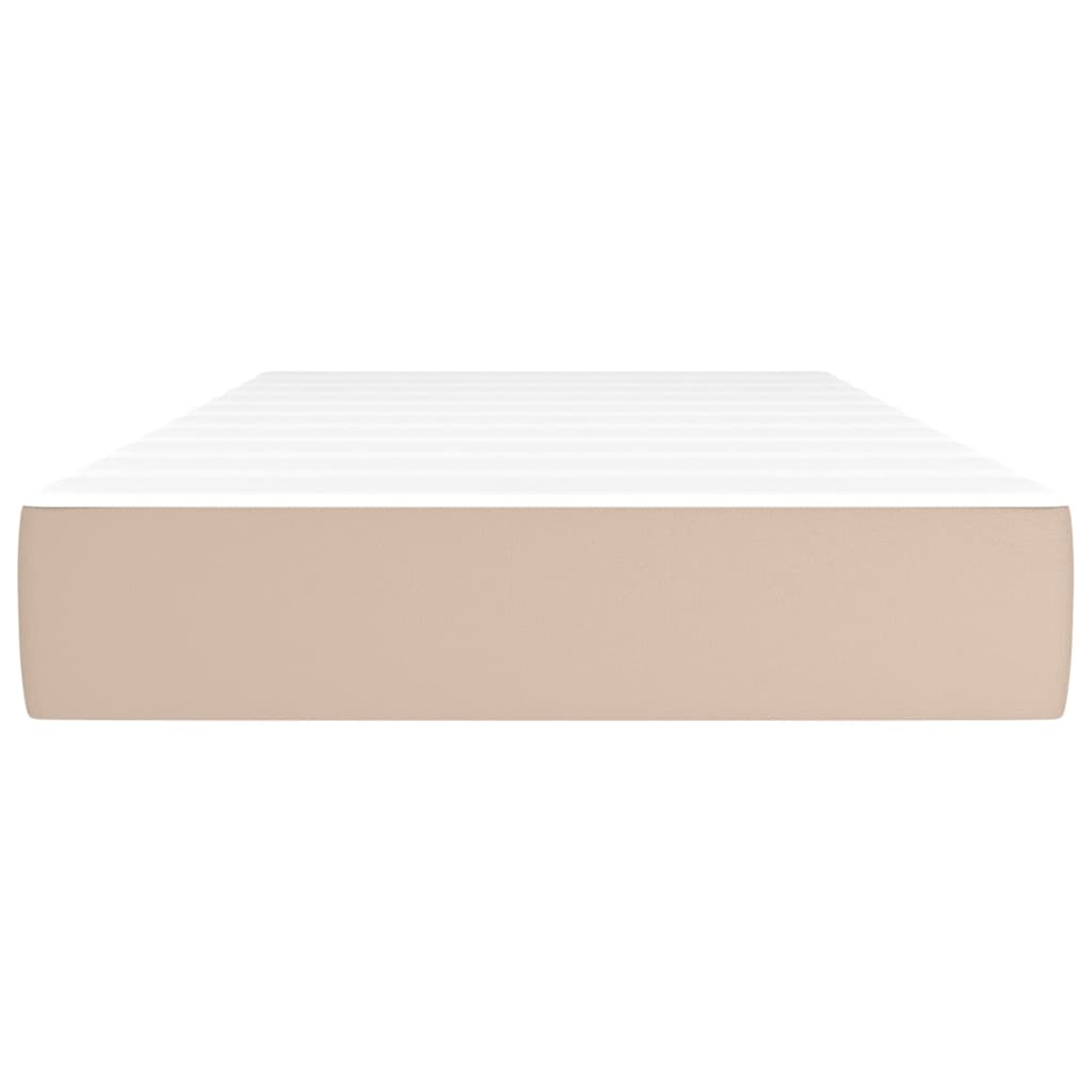 Pocket spring mattress Cappuccino 80x200x20 cm artificial leather
