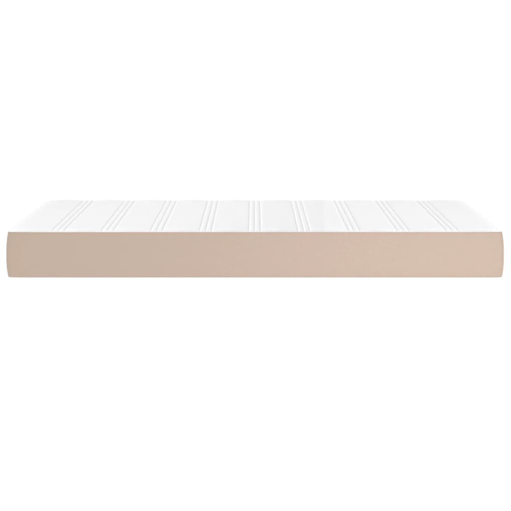 Pocket spring mattress Cappuccino 80x200x20 cm artificial leather