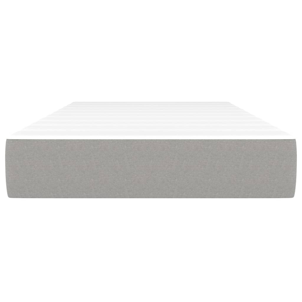 Pocket spring mattress light grey 90x190x20 cm fabric
