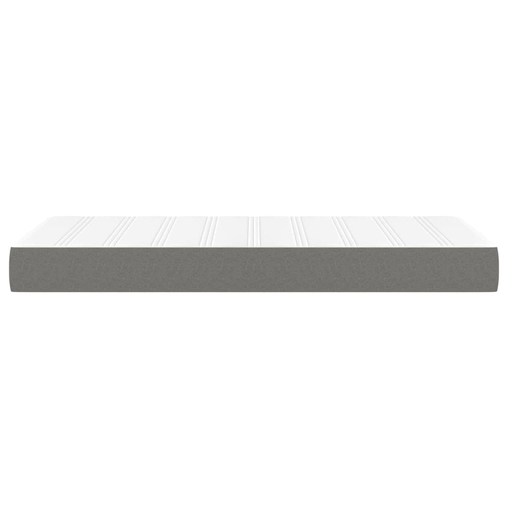 Pocket spring mattress dark grey 90x190x20 cm fabric