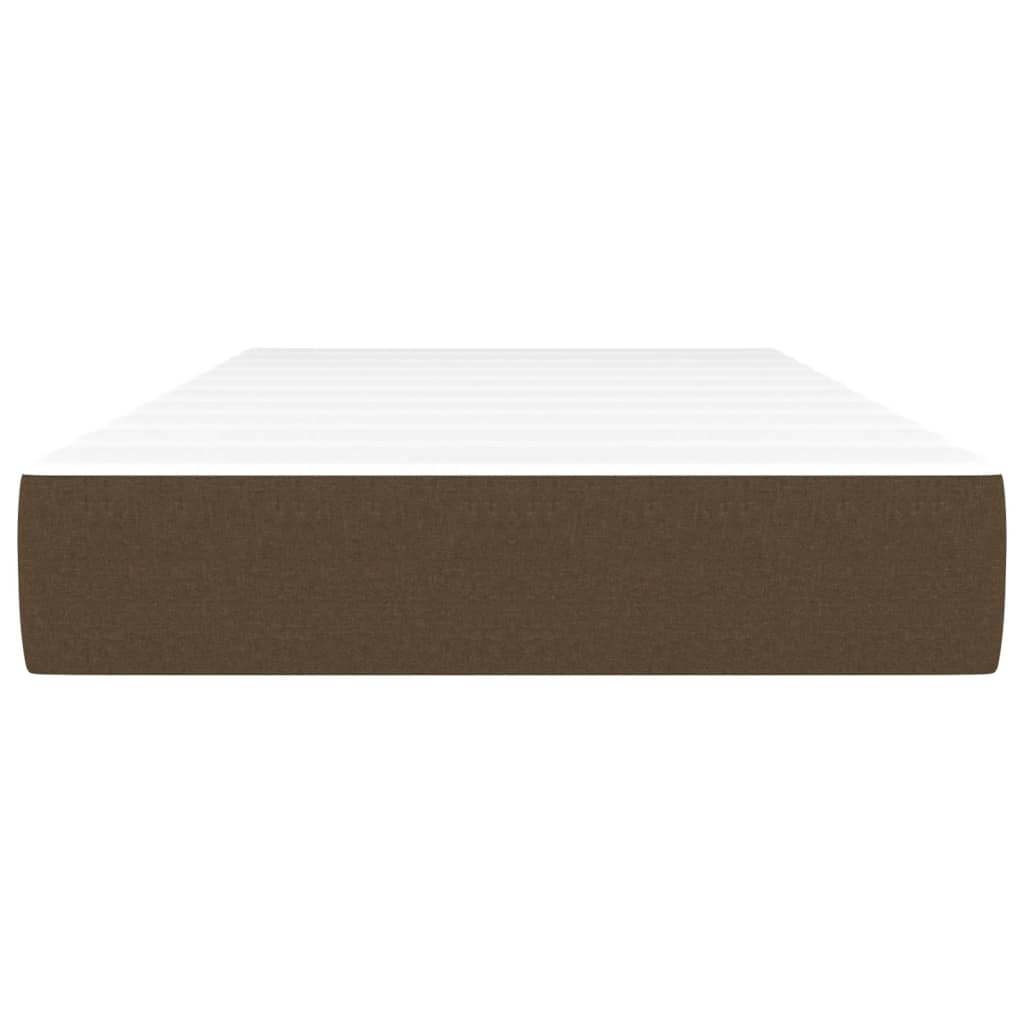 Pocket spring mattress dark brown 90x200x20 cm fabric