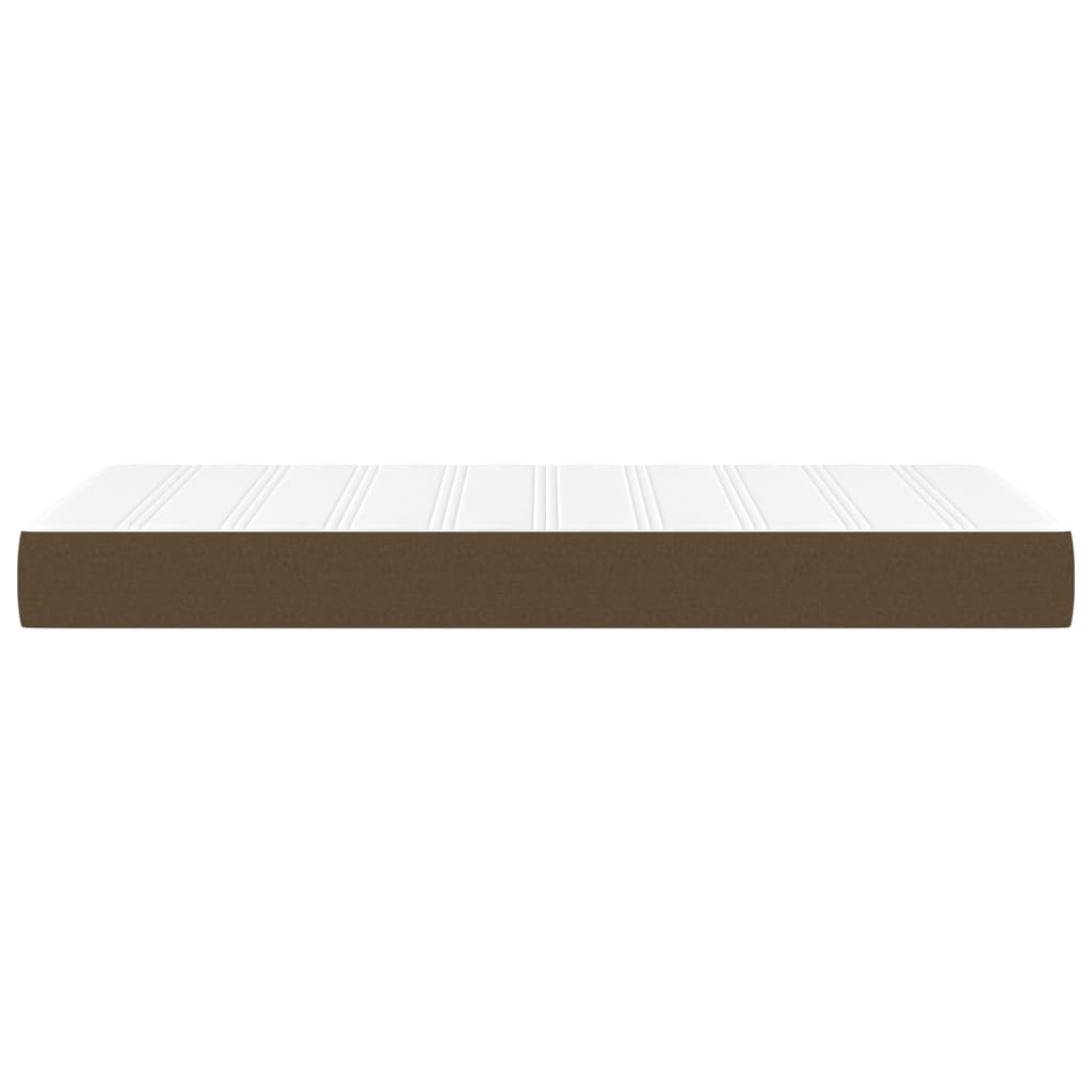 Pocket spring mattress dark brown 90x200x20 cm fabric