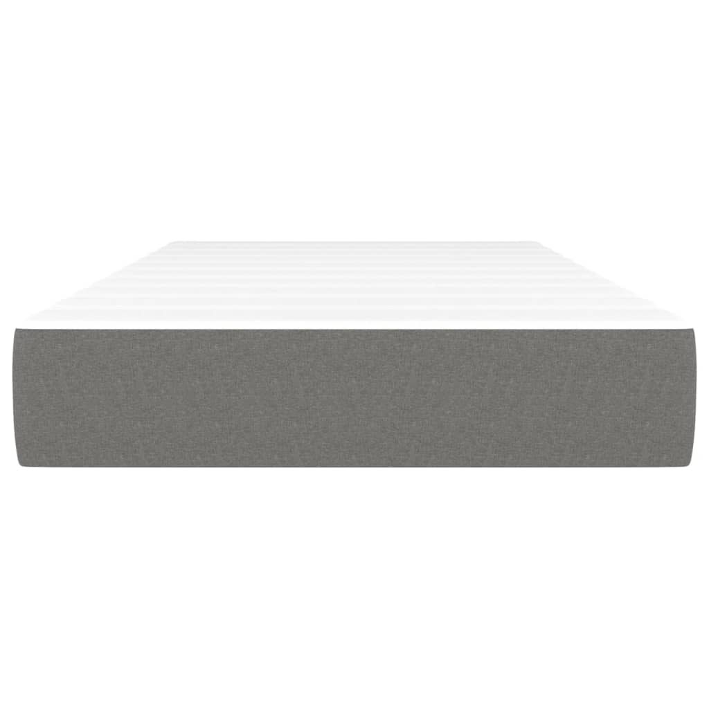 Matelas à ressorts ensachés gris foncé 100x200x20 cm tissu