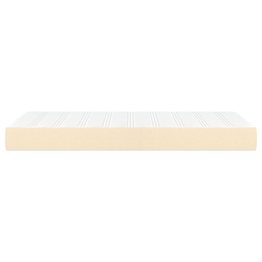 Pocket spring mattress cream 100x200x20 cm fabric