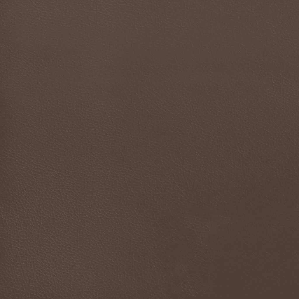Pocket spring mattress brown 100x200x20 cm artificial leather