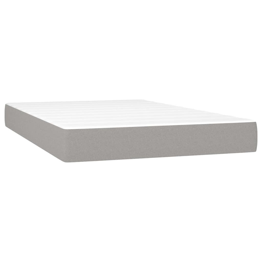 Pocket spring mattress light grey 120x200x20 cm fabric