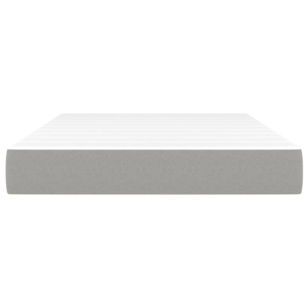 Pocket spring mattress light grey 120x200x20 cm fabric