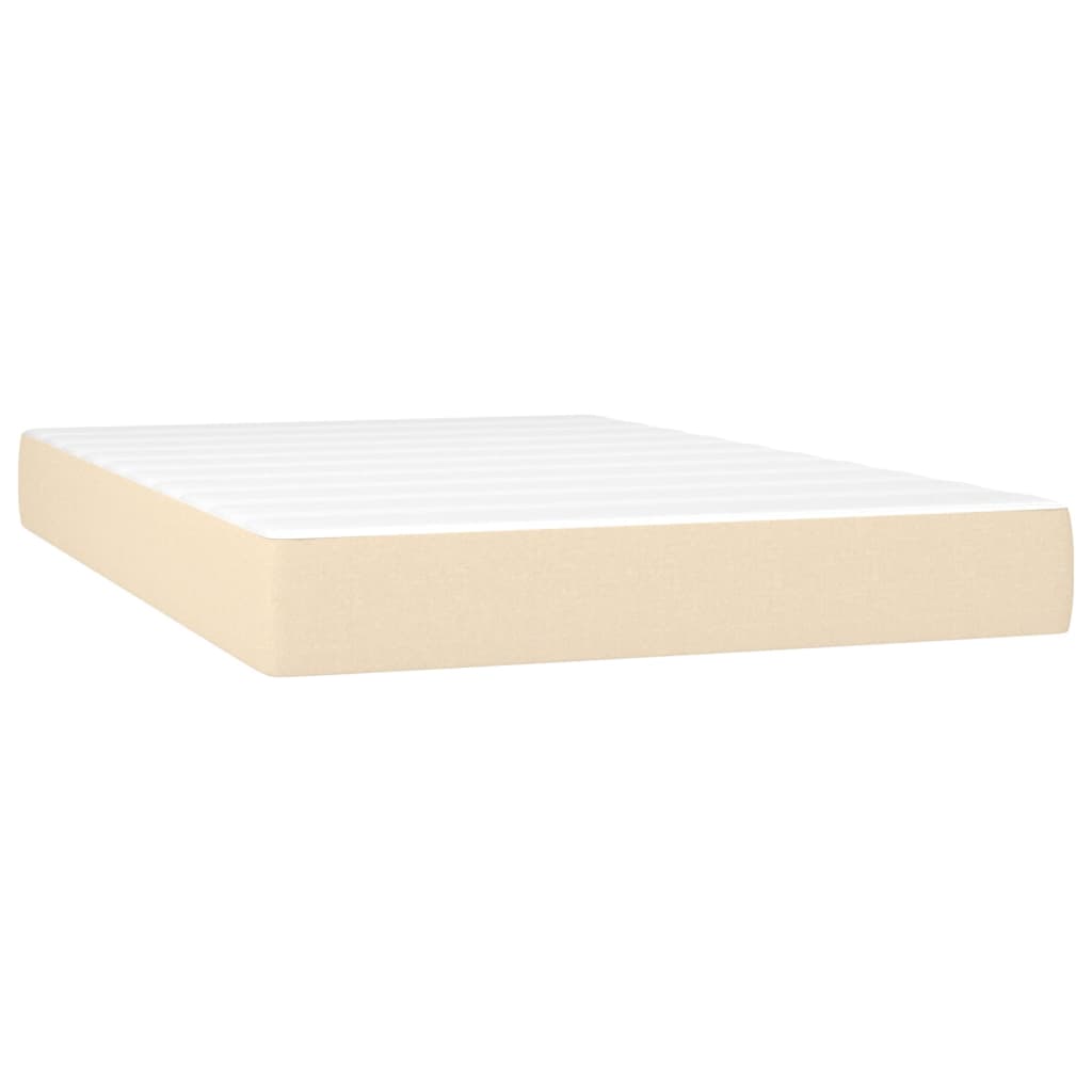 Pocket spring mattress cream 120x200x20 cm fabric