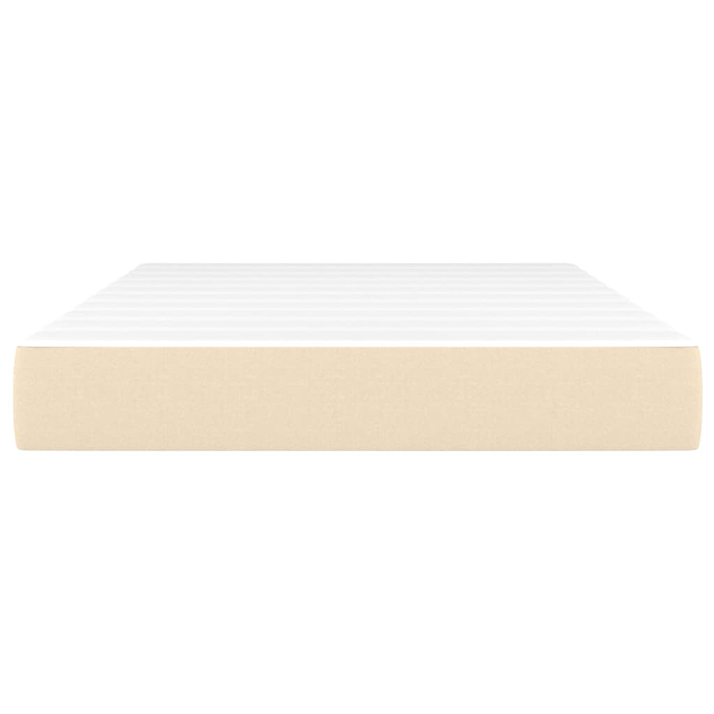 Pocket spring mattress cream 120x200x20 cm fabric