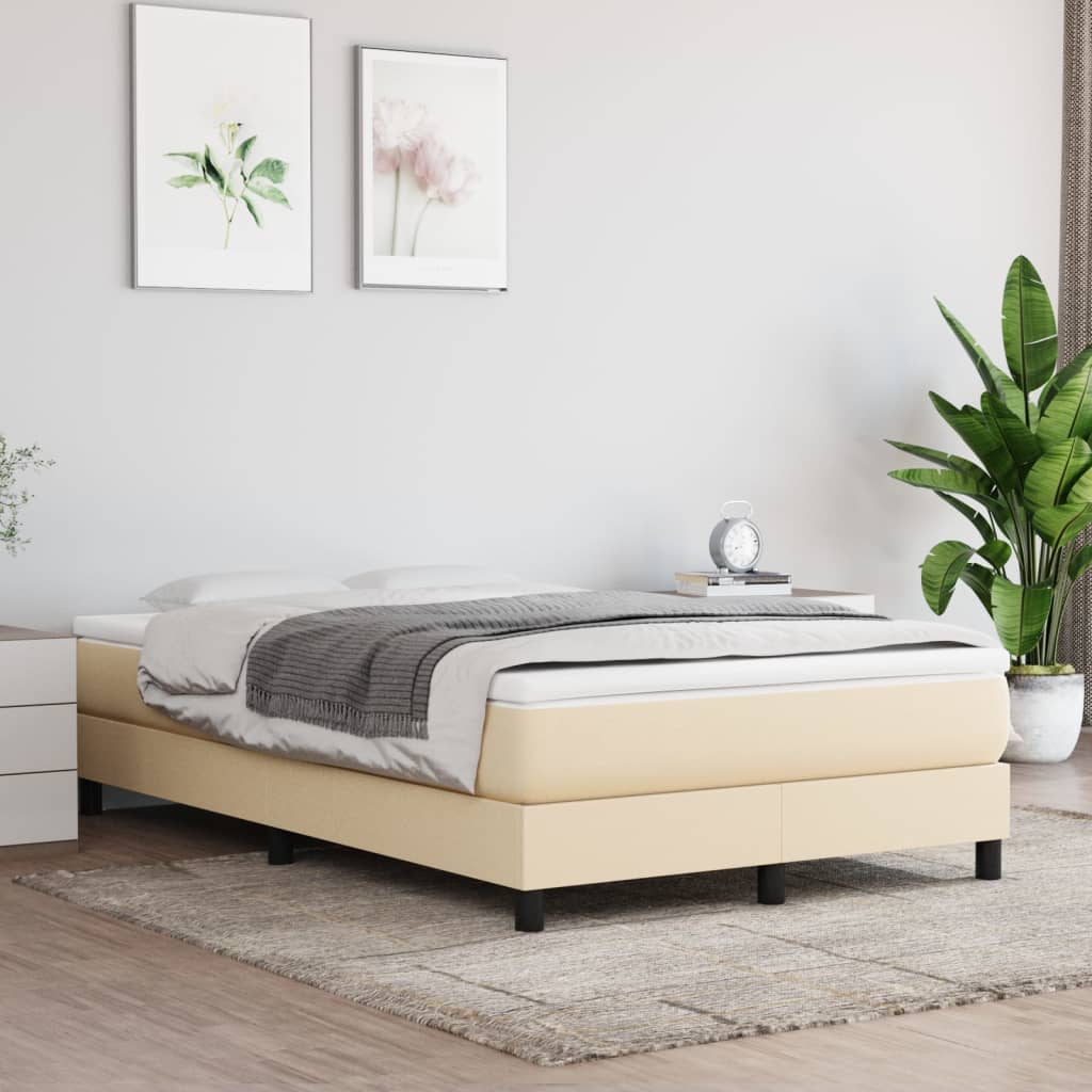 Pocket spring mattress cream 120x200x20 cm fabric