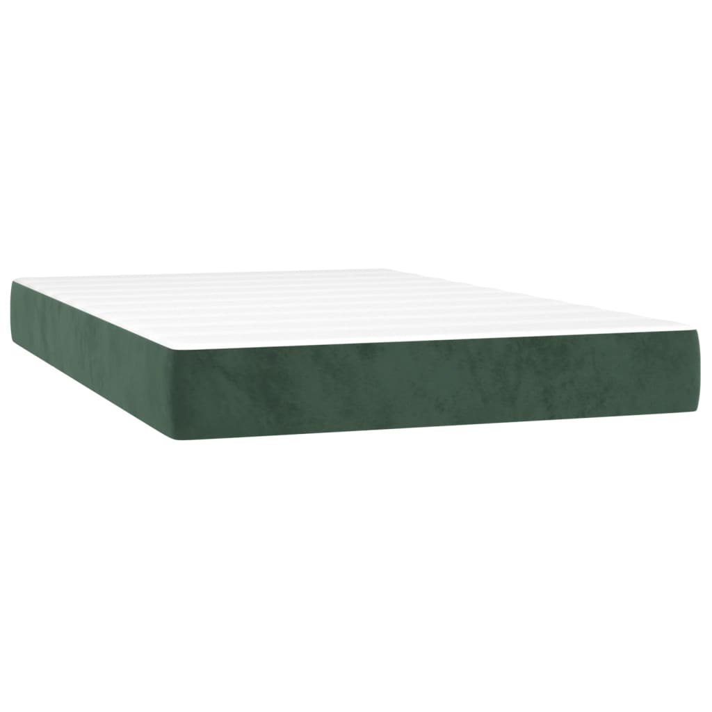 Pocket spring mattress dark green 120x200x20 cm velvet