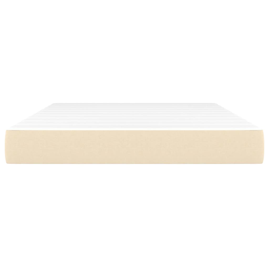 Pocket spring mattress cream 140x200x20 cm fabric