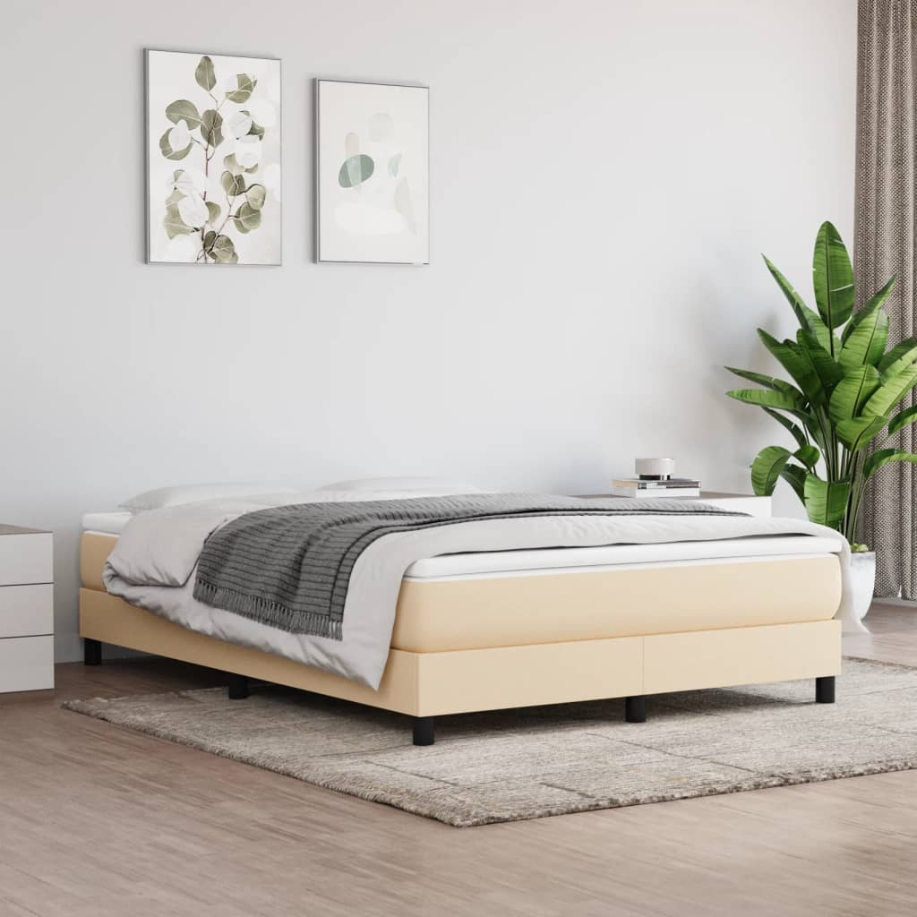 Pocket spring mattress cream 140x200x20 cm fabric