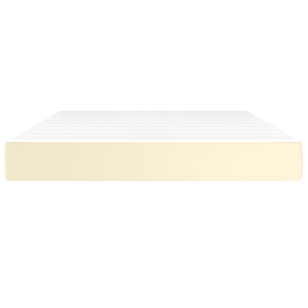 Pocket spring mattress cream 140x200x20 cm artificial leather