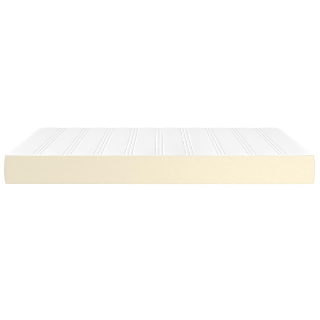 Pocket spring mattress cream 140x200x20 cm artificial leather