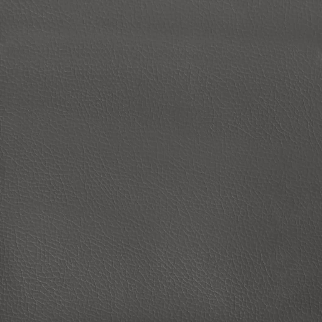 Pocket spring mattress grey 140x200x20 cm artificial leather