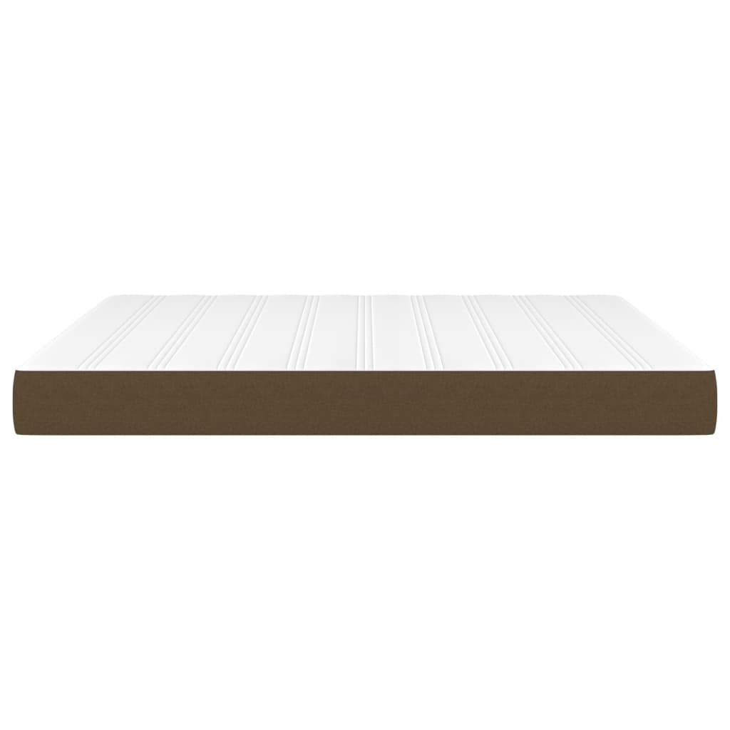 Pocket spring mattress dark brown 160x200x20 cm fabric