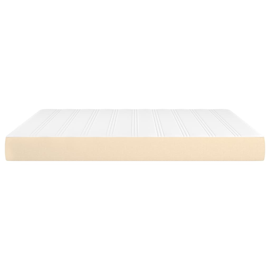 Pocket spring mattress cream 160x200x20 cm fabric