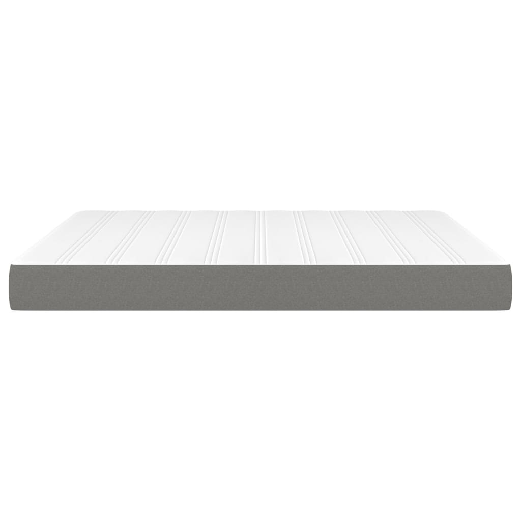 Pocket spring mattress dark grey 180x200x20 cm fabric