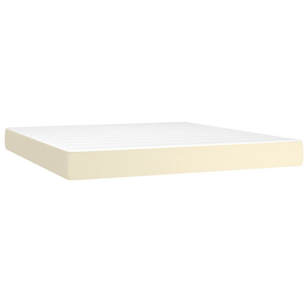 Taschenfederkernmatratze Creme 180x200x20 cm Kunstleder