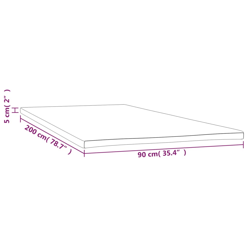 Surmatelas 90x200x5 cm